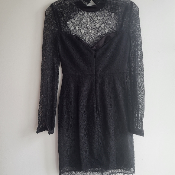 Ever New Black Axel Mini Lace Dress Size 2 - Picture 5 of 10